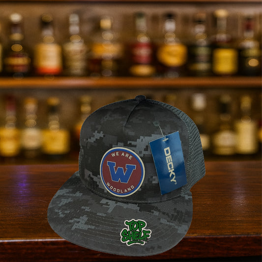 We Are Woodland Gunmetal Camo Hat w/ UV Texture Printed Patch