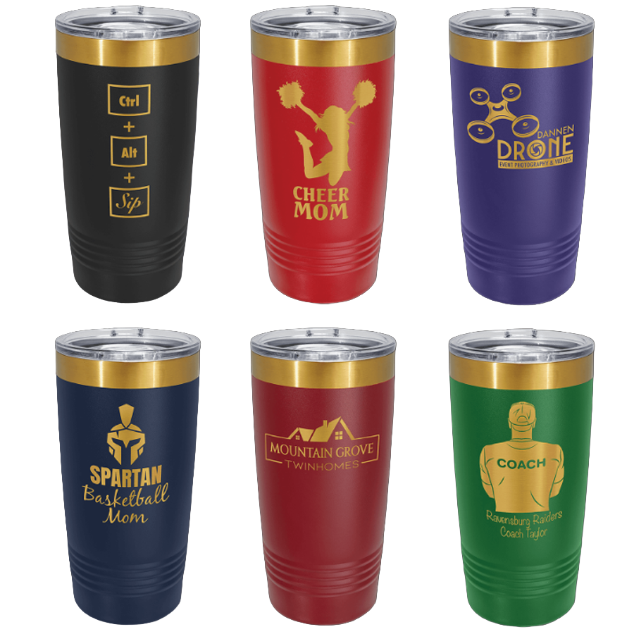 Gold Polar Camel 20 oz. Ringneck Tumbler with Slider Lid